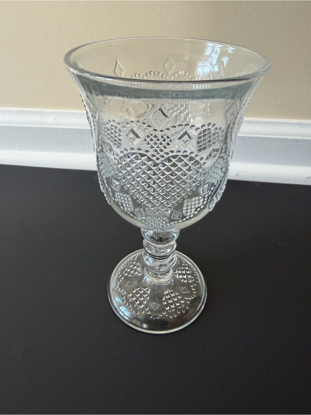 Avon Clear Glass Goblet